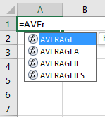 Cara menampilkan rumus AVERAGE